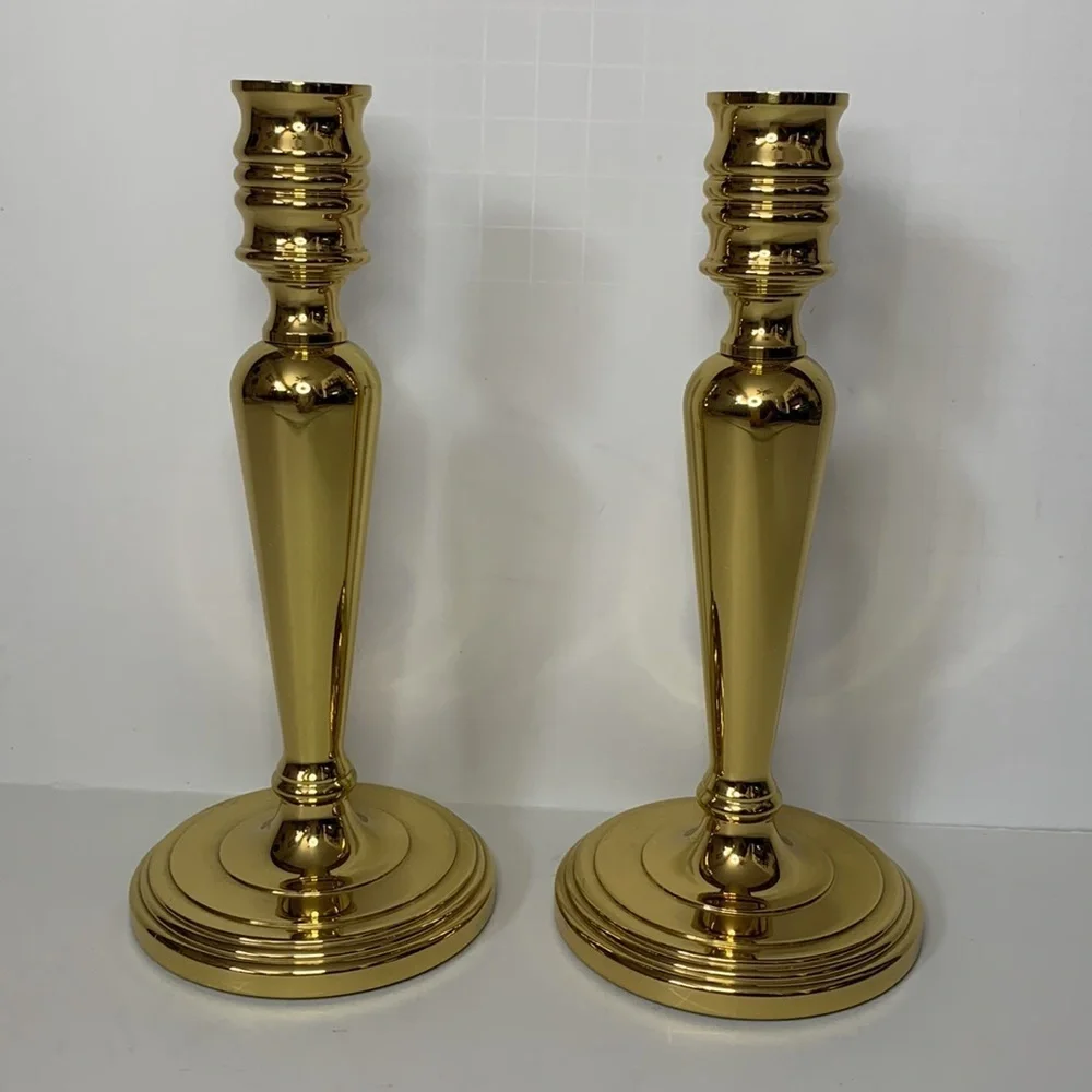 Baldwin Brass Candlestick Holders 7 1/4 High